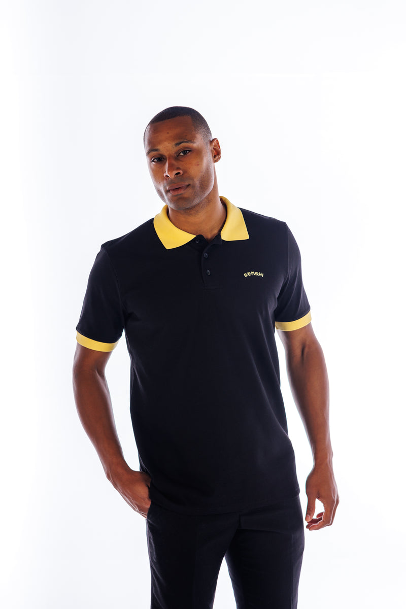 Contrast Polo Shirt - Black