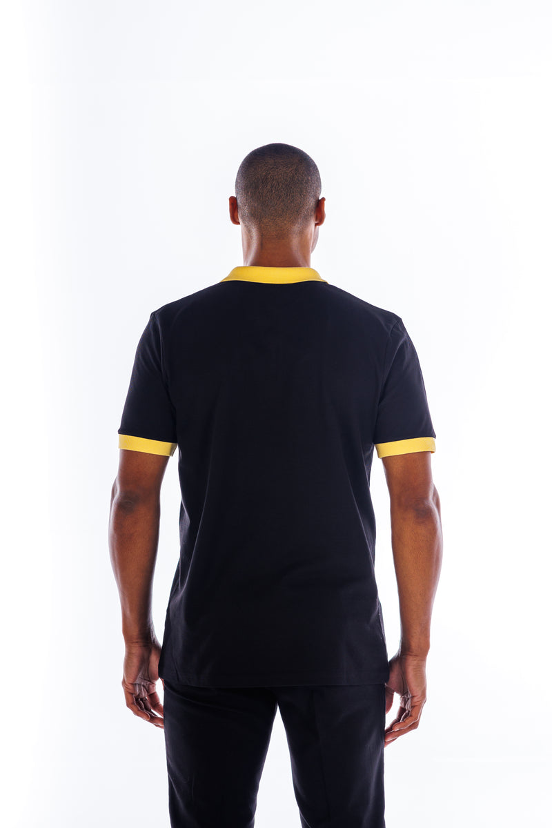 Contrast Polo Shirt - Black