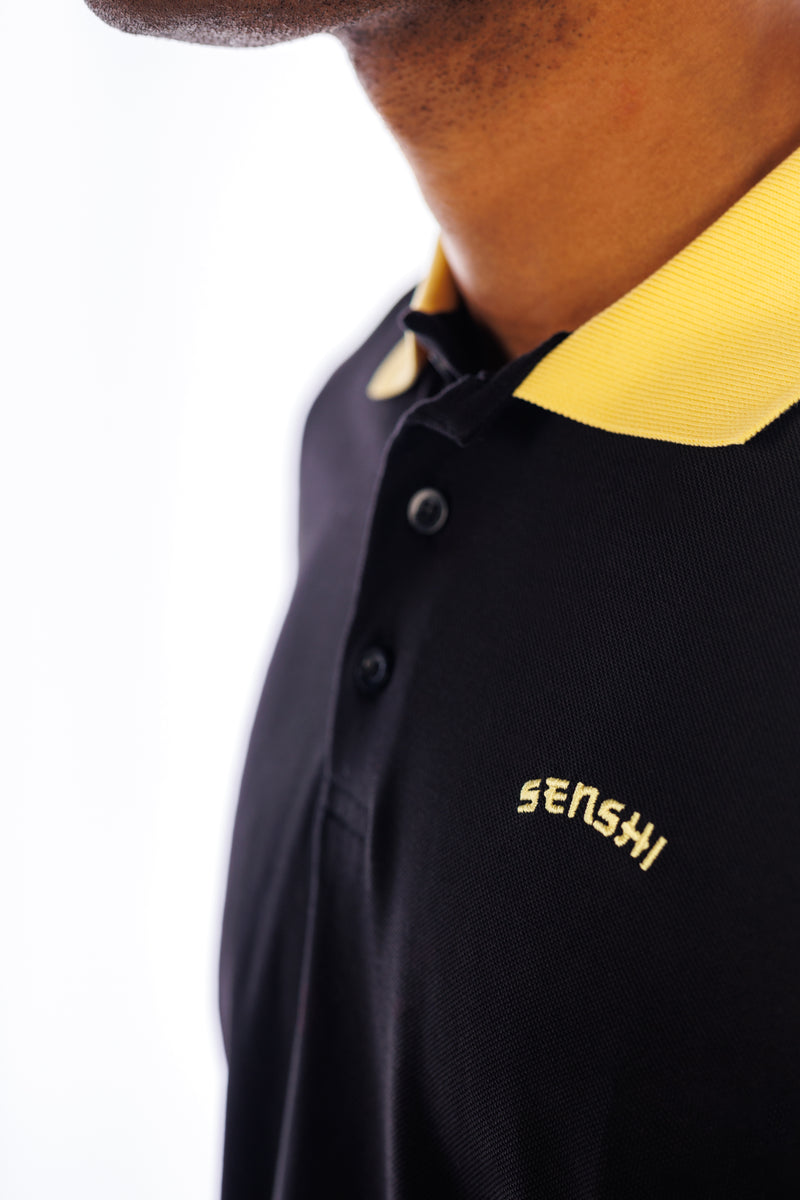 Contrast Polo Shirt - Black