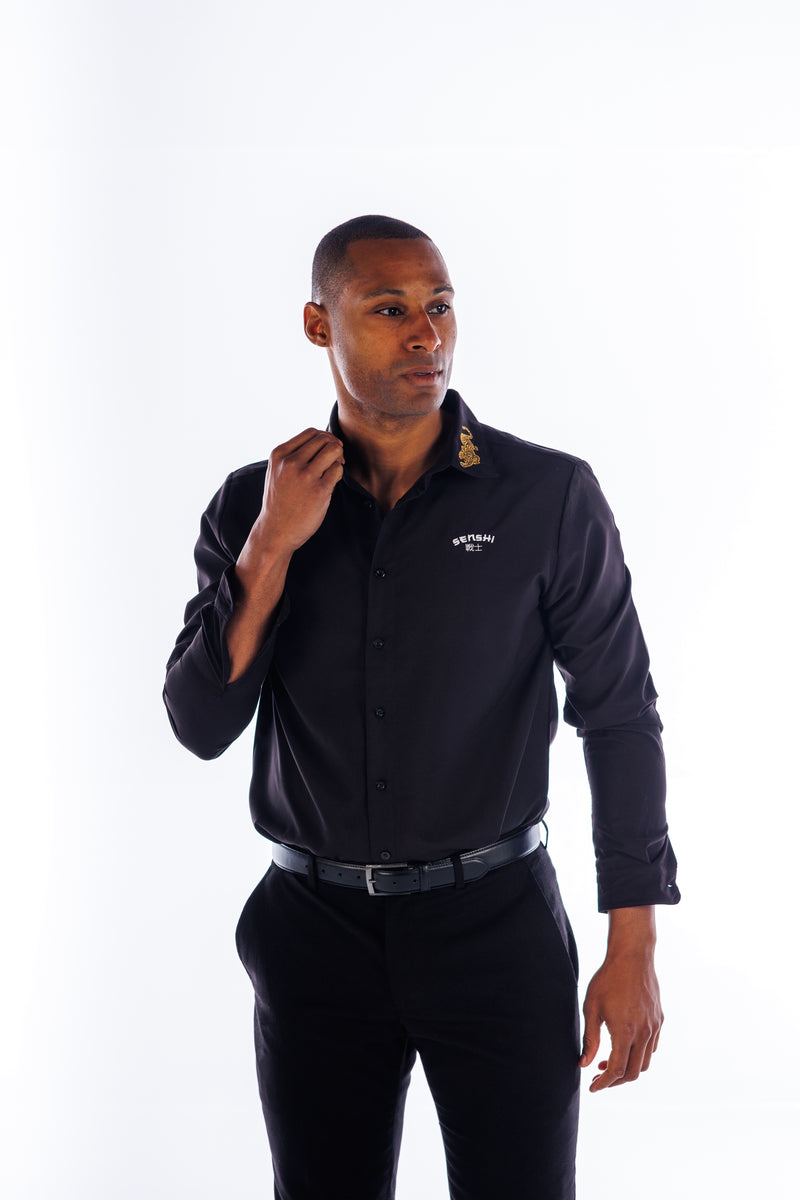 Tiger Collar Shirt - Black