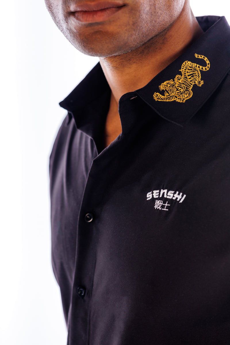 Tiger Collar Shirt - Black
