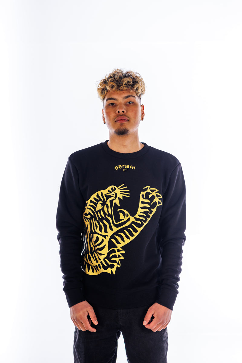 Wrap Around Tiger Sweatshirt - Black