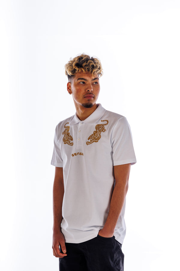 Tiger Polo Shirt - White