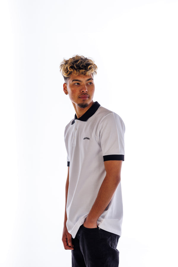 Contrast Polo Shirt - White