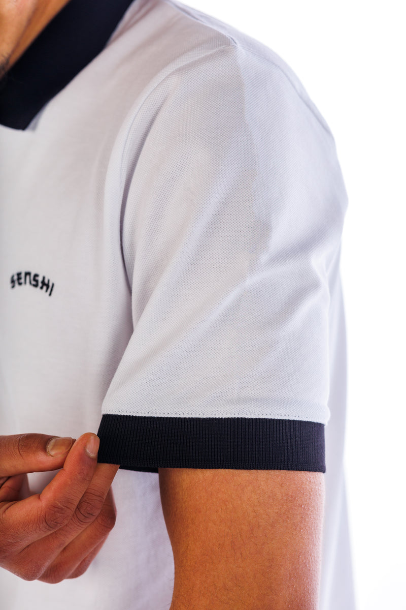 Contrast Polo Shirt - White