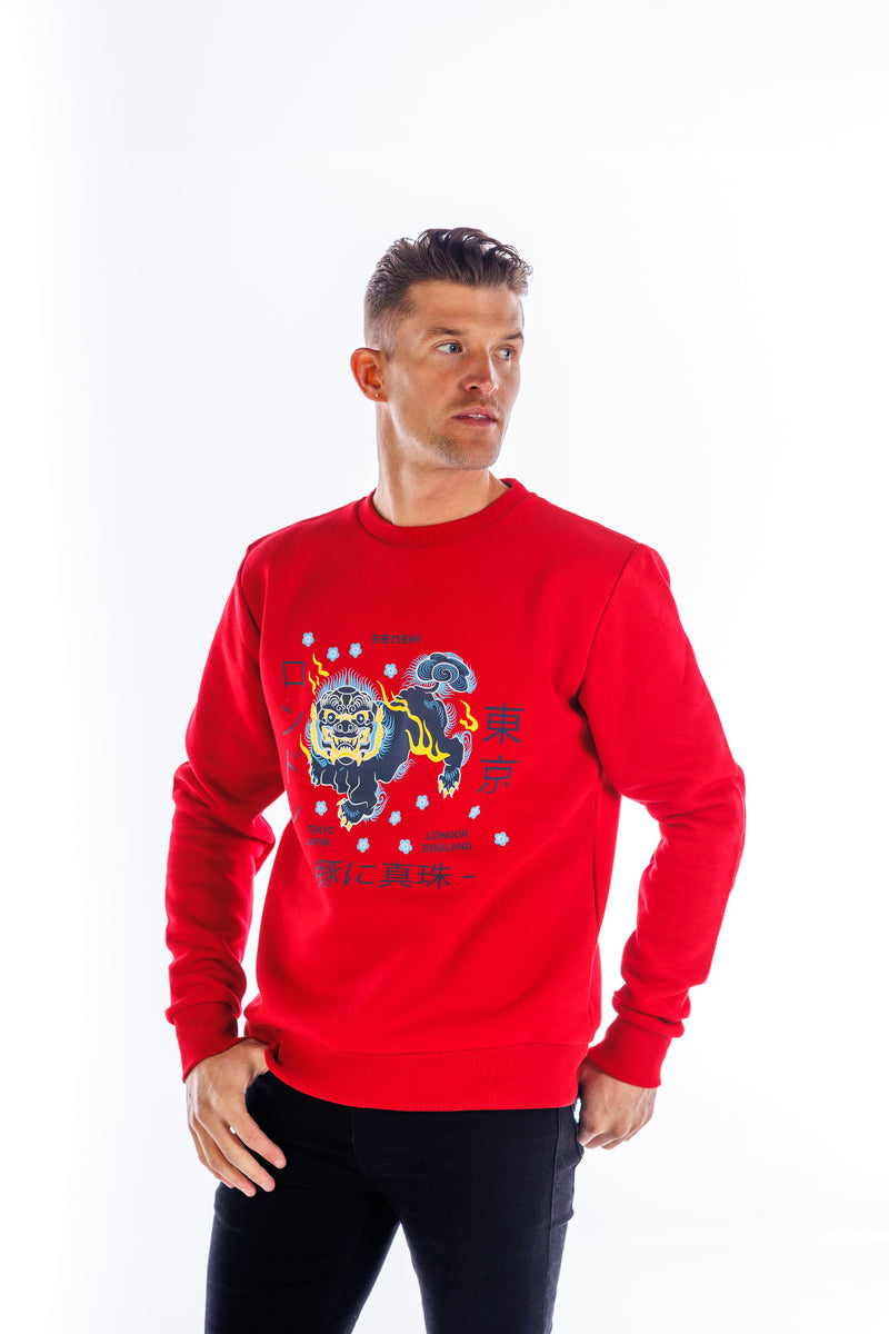 Monster Sweatshirt - Red