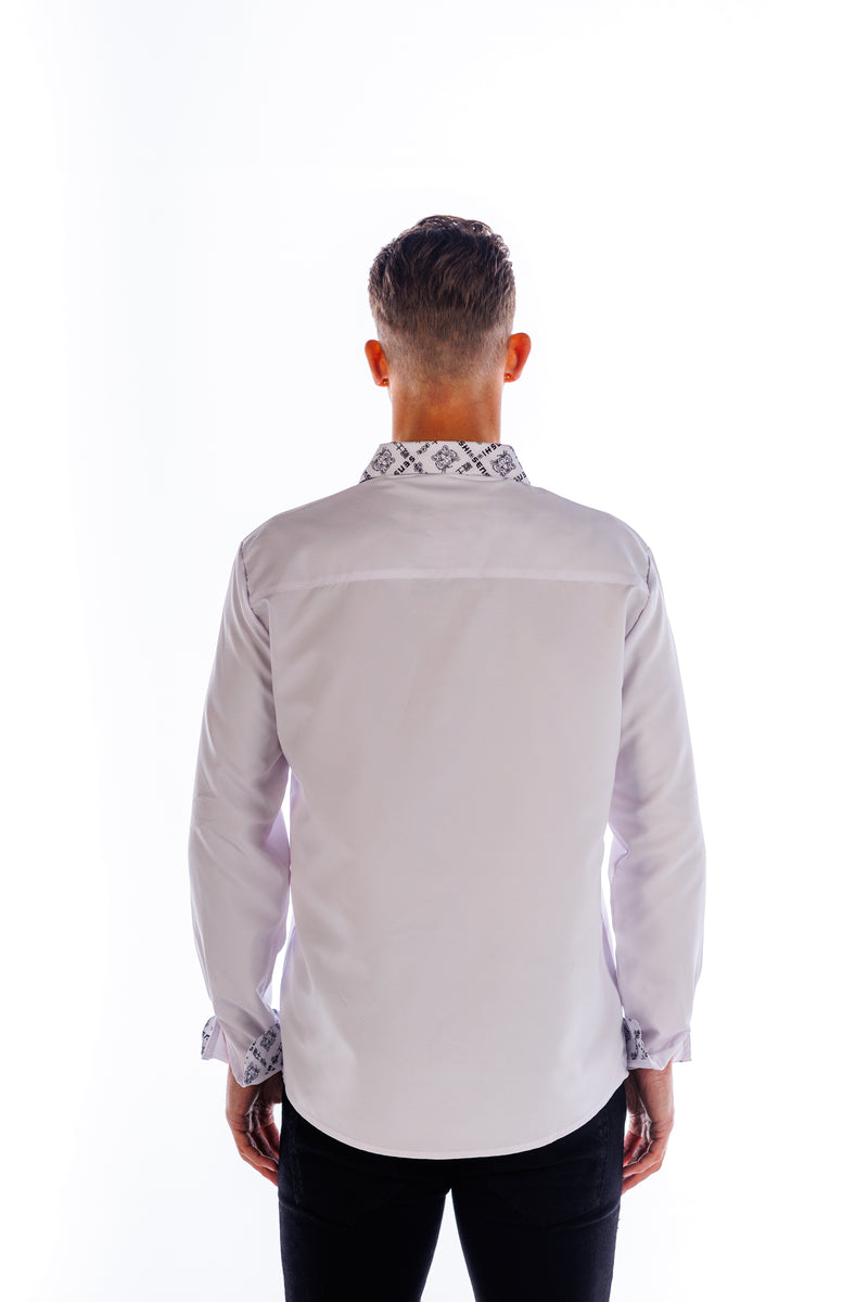 Monogram Cuff Shirt - White