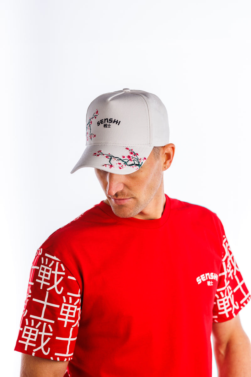 Cherry Blossom White Cap